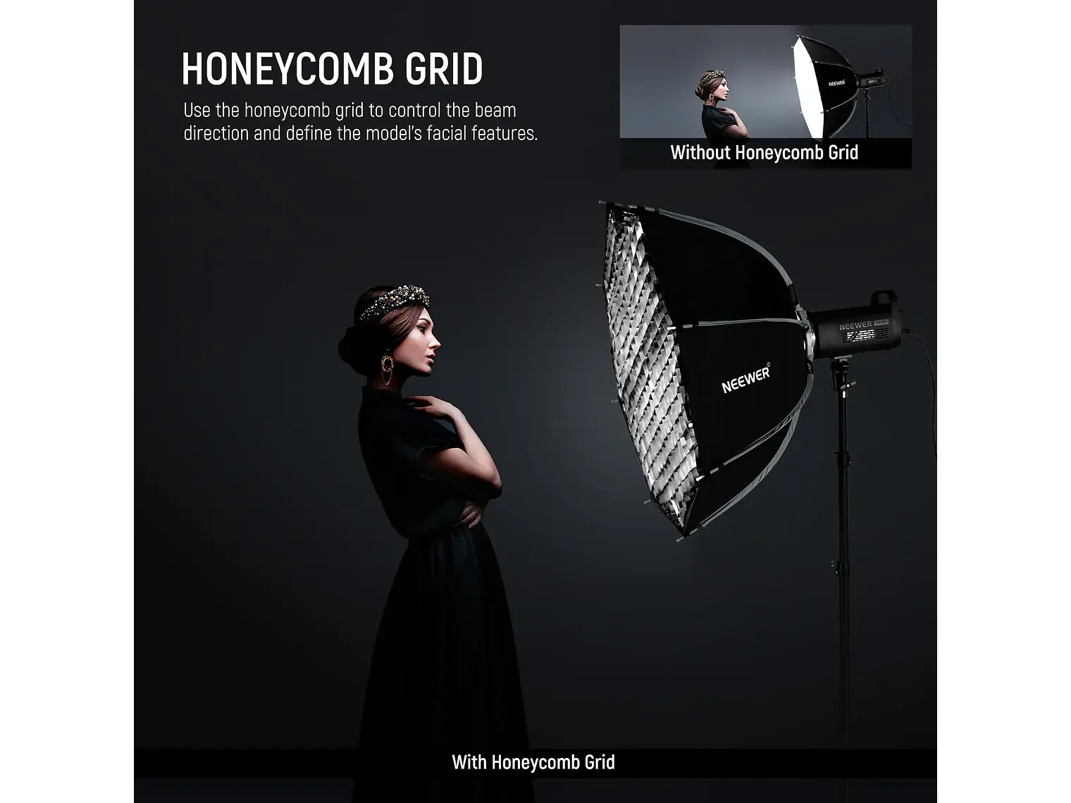 Neewer Softbox Octagonal de 45 cm con Montura Bowens 4