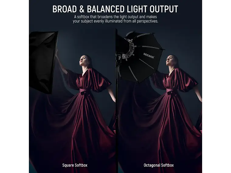 Neewer Softbox Octagonal de 45 cm con Montura Bowens 6