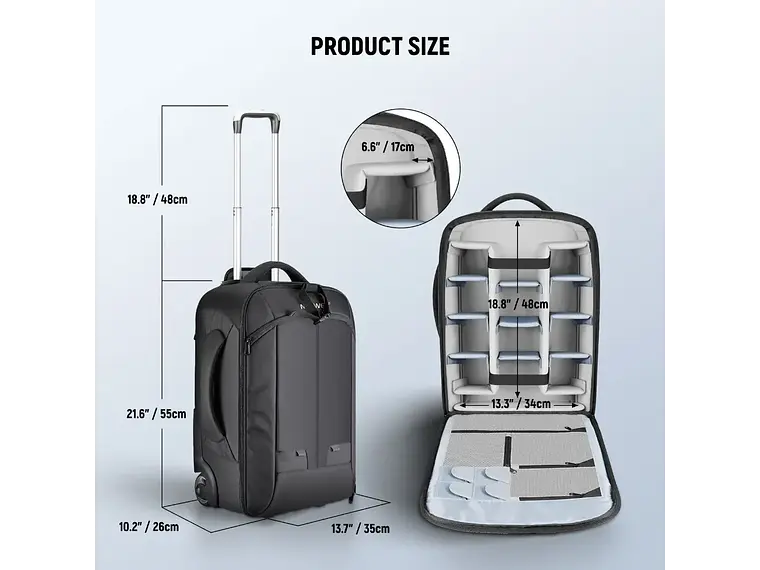 Neewer Mochila Trolley Convertible 2 en 1 2