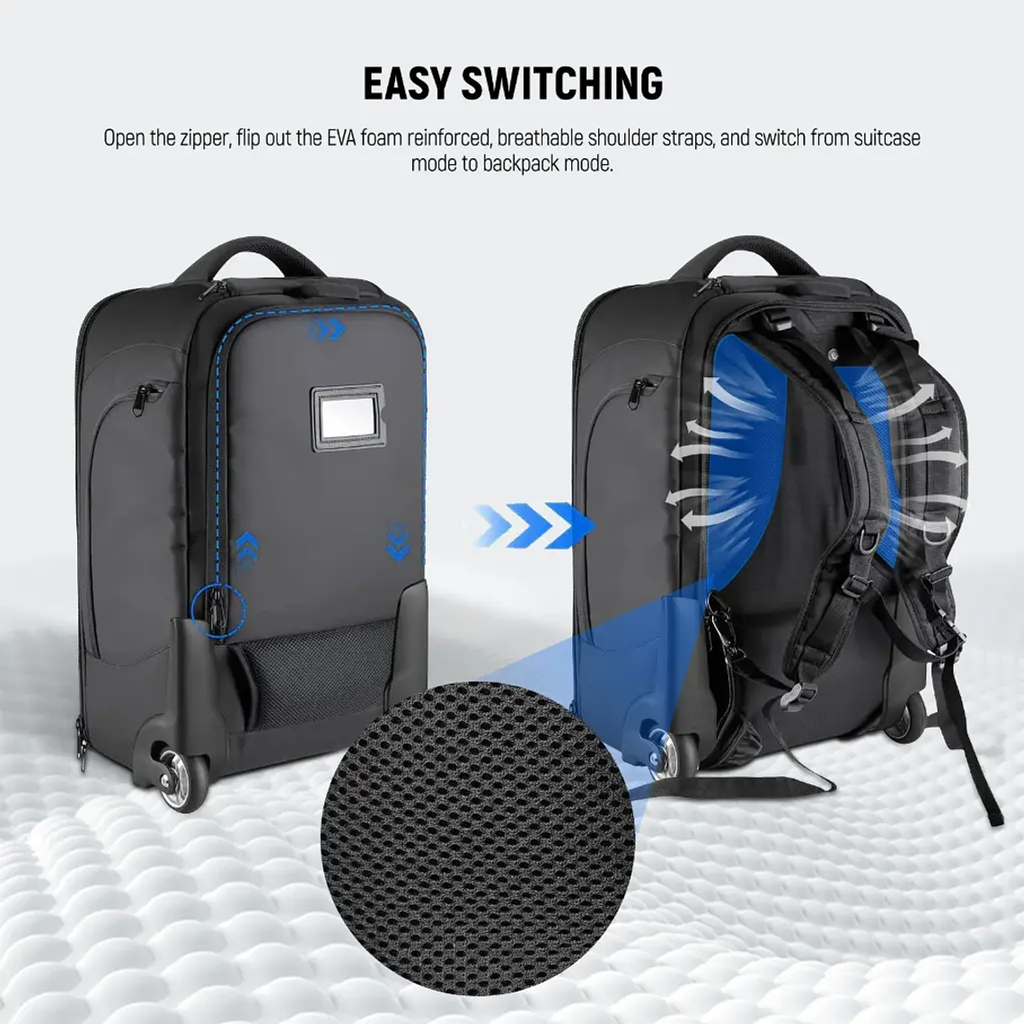 Neewer Mochila Trolley Convertible 2 en 1 5