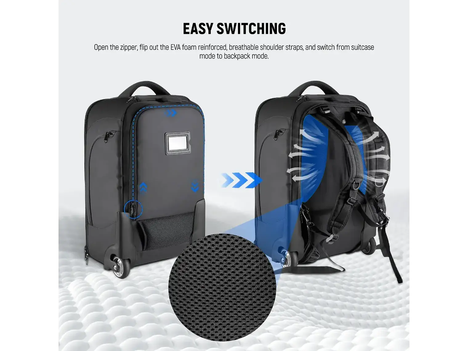 Neewer Mochila Trolley Convertible 2 en 1 5