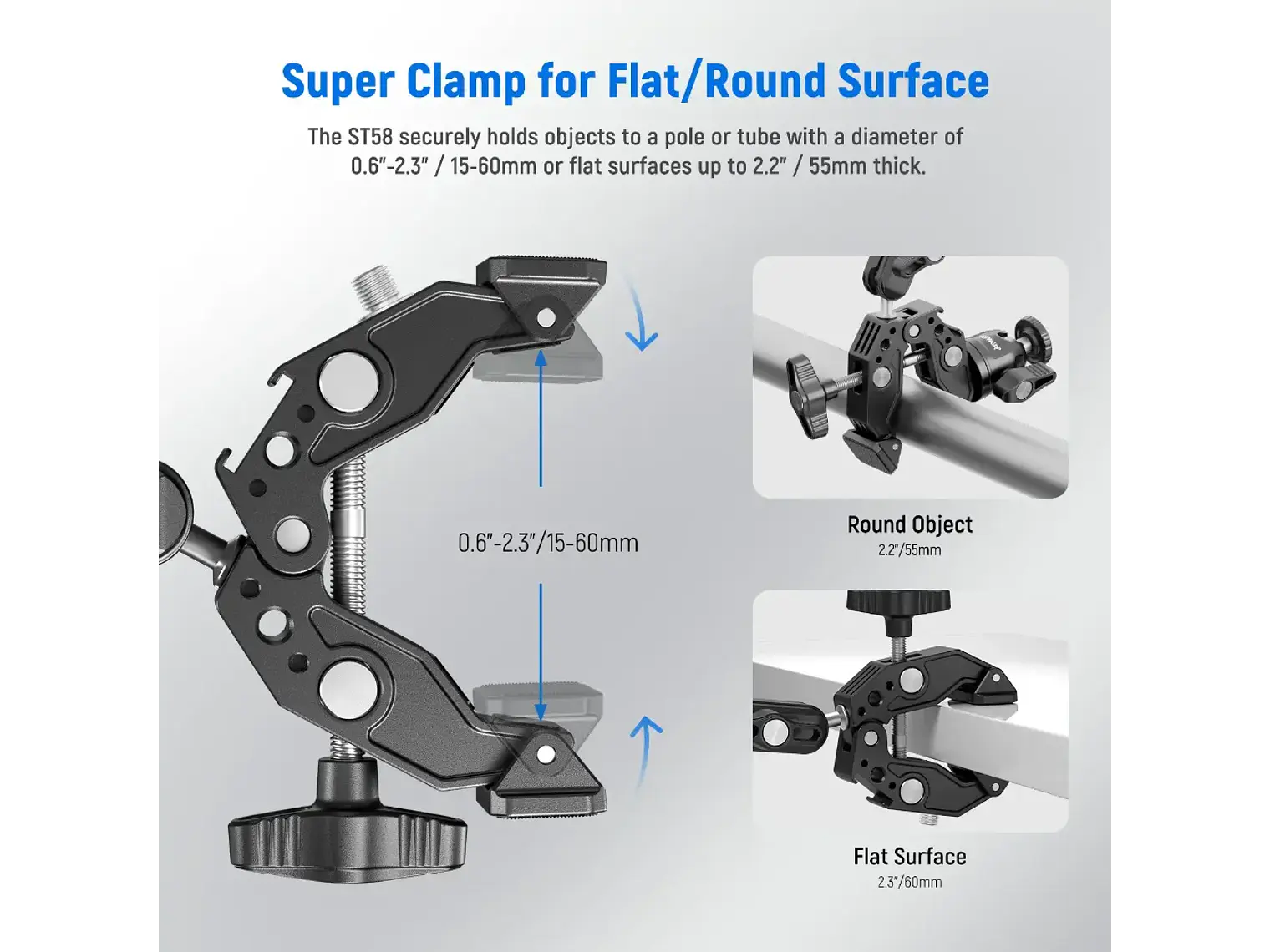 Neewer Brazo Magico doble con Super Clamp y Cabezal Bola 6
