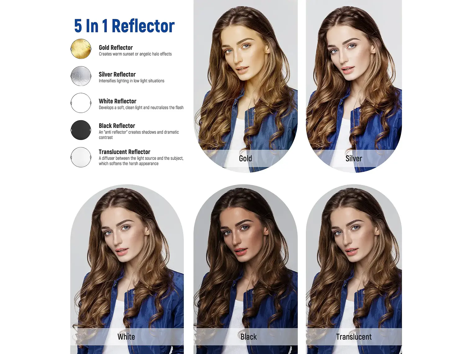 Neewer Reflector RF-110II 110cm con Abrazadera y Empunadura 2