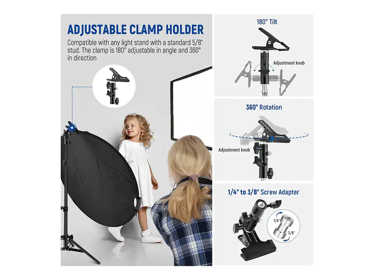 Neewer Reflector RF-110II 110cm con Abrazadera y Empunadura 4