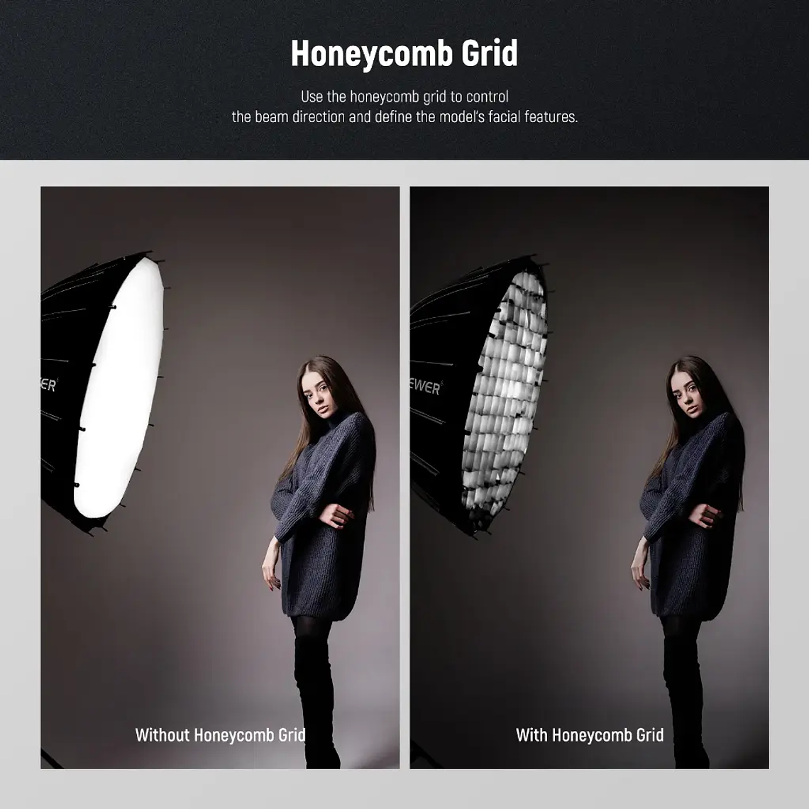 Neewer Softbox Parabolico de 85cm con Grip y Montura Bowens 3