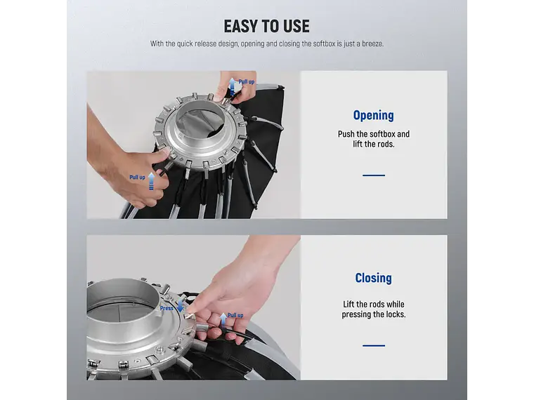 Neewer Softbox Parabolico de 85cm con Grip y Montura Bowens 5