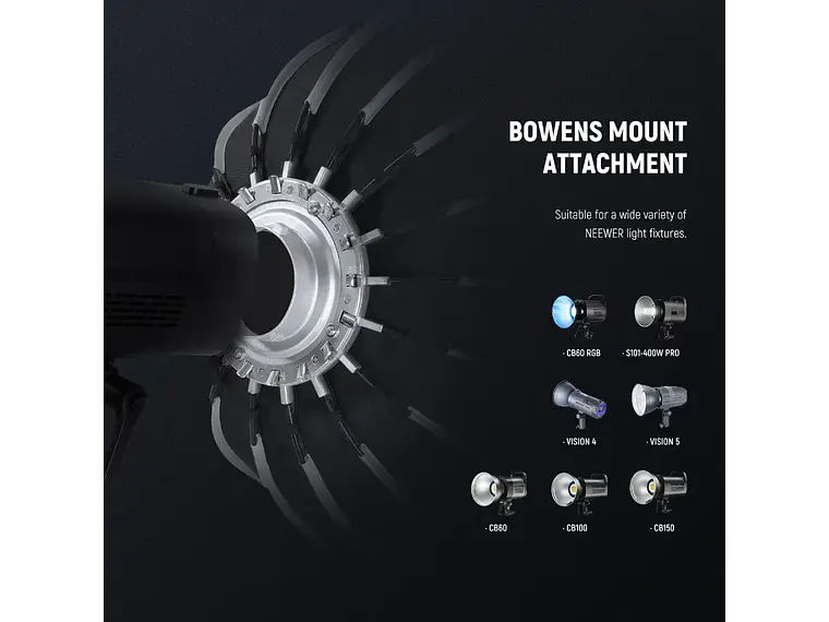 Neewer Softbox Parabolico de 85cm con Grip y Montura Bowens 6