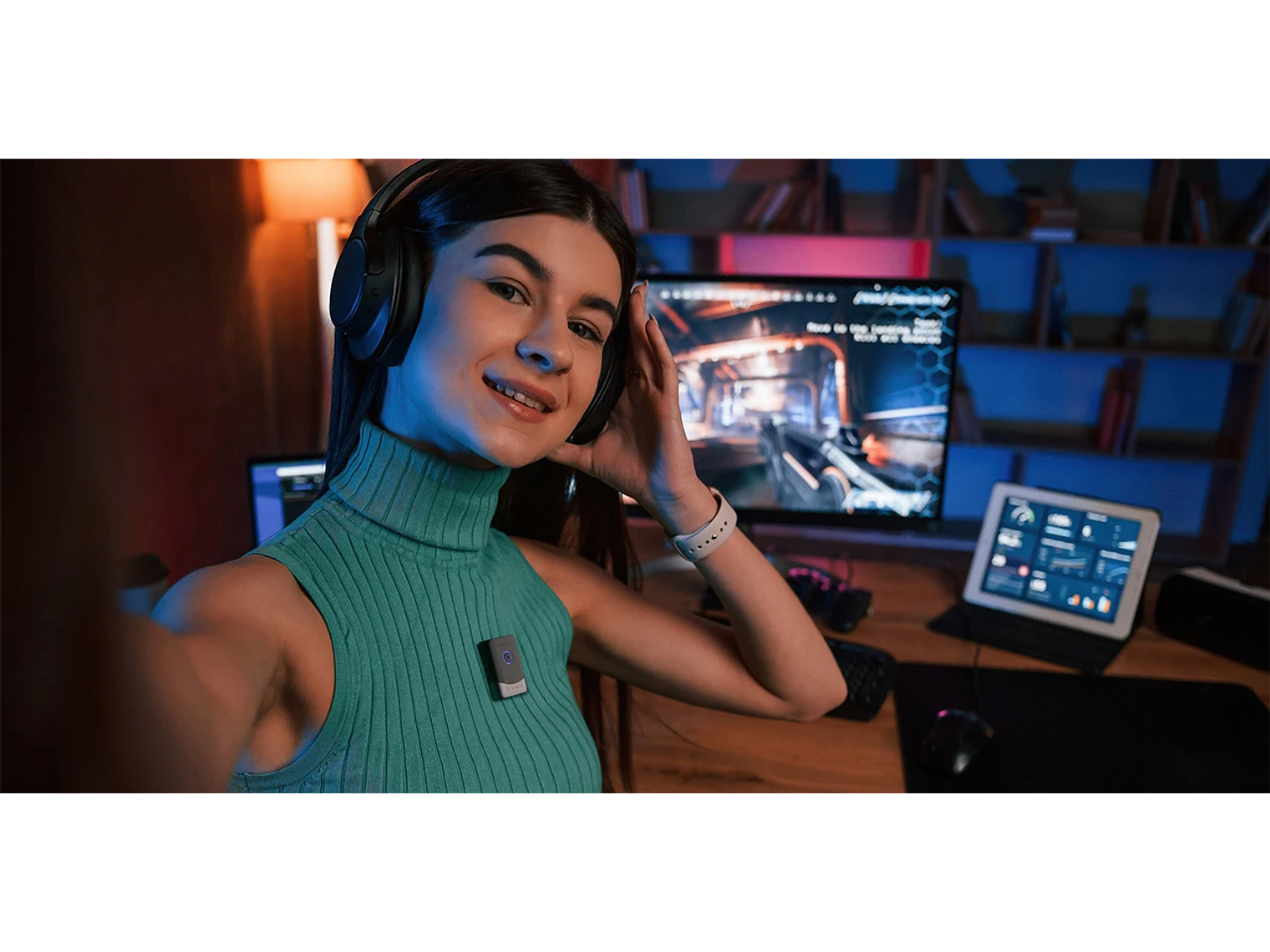 Saramonic Micrófono lavalier inalámbrico, 2 TX, 1 RX, case de carga. 9