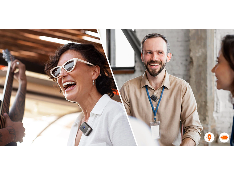 Saramonic Micrófono lavalier inalámbrico, 2 TX, 1 RX, case de carga. 11