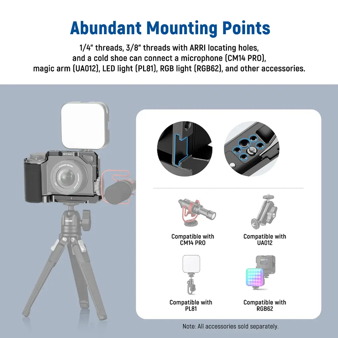 Jaula Neewer CA003S para Sony ZV-E10 con Empunadura 2