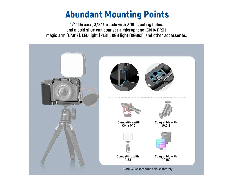 Jaula Neewer CA003S para Sony ZV-E10 con Empunadura 2