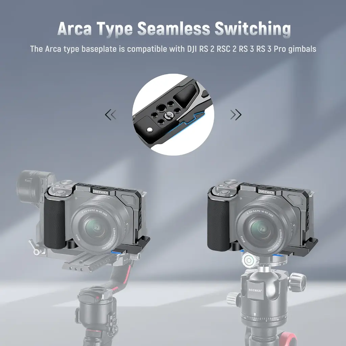 Jaula Neewer CA003S para Sony ZV-E10 con Empunadura 3