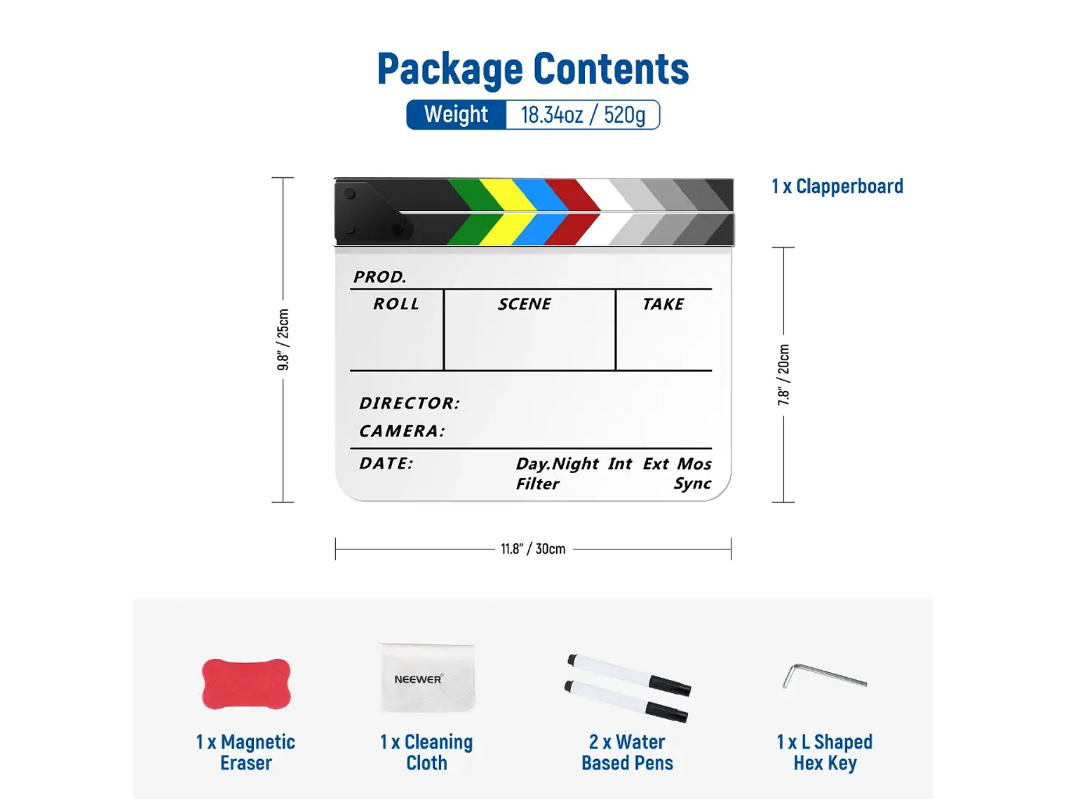 Claqueta de Director Neewer de Acrilico 2