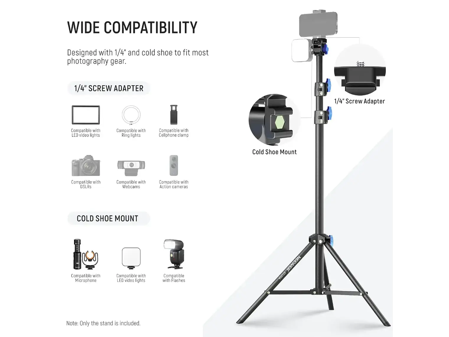 Tripode de Iluminacion NEEWER de 72 a 155 cm 2