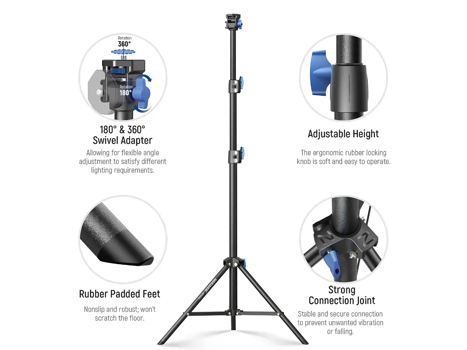 Tripode de Iluminacion NEEWER de 72 a 155 cm 3