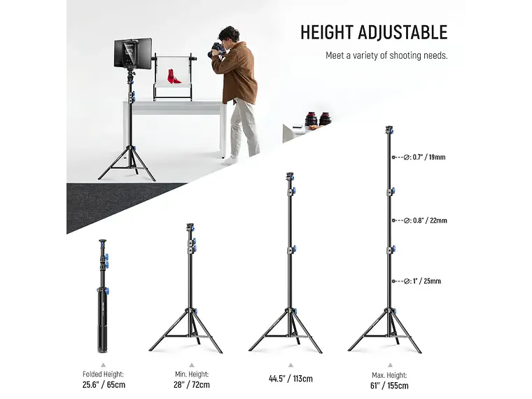 Tripode de Iluminacion NEEWER de 72 a 155 cm 7