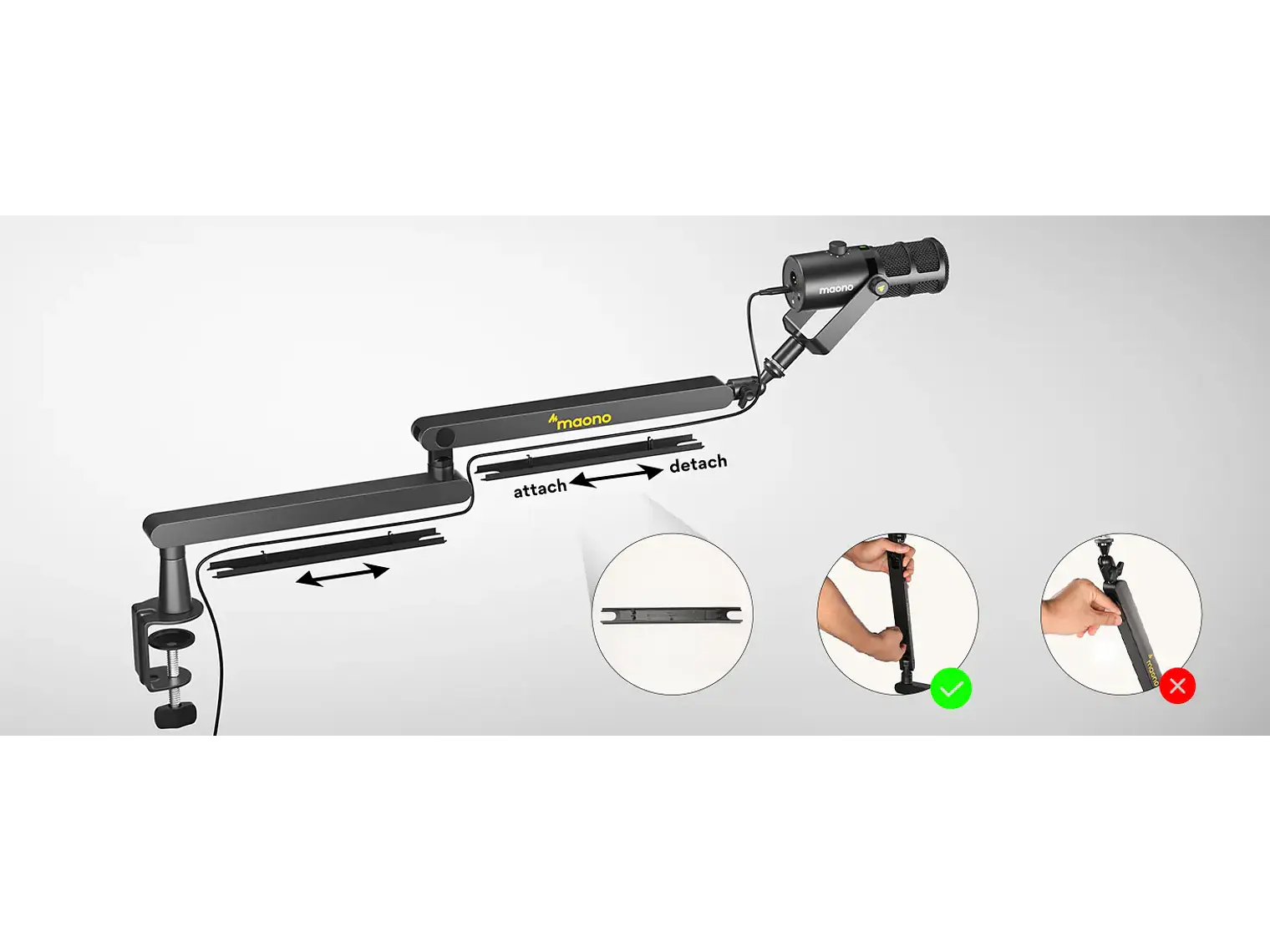 Maono Brazo Articulado para microfono BA92 10