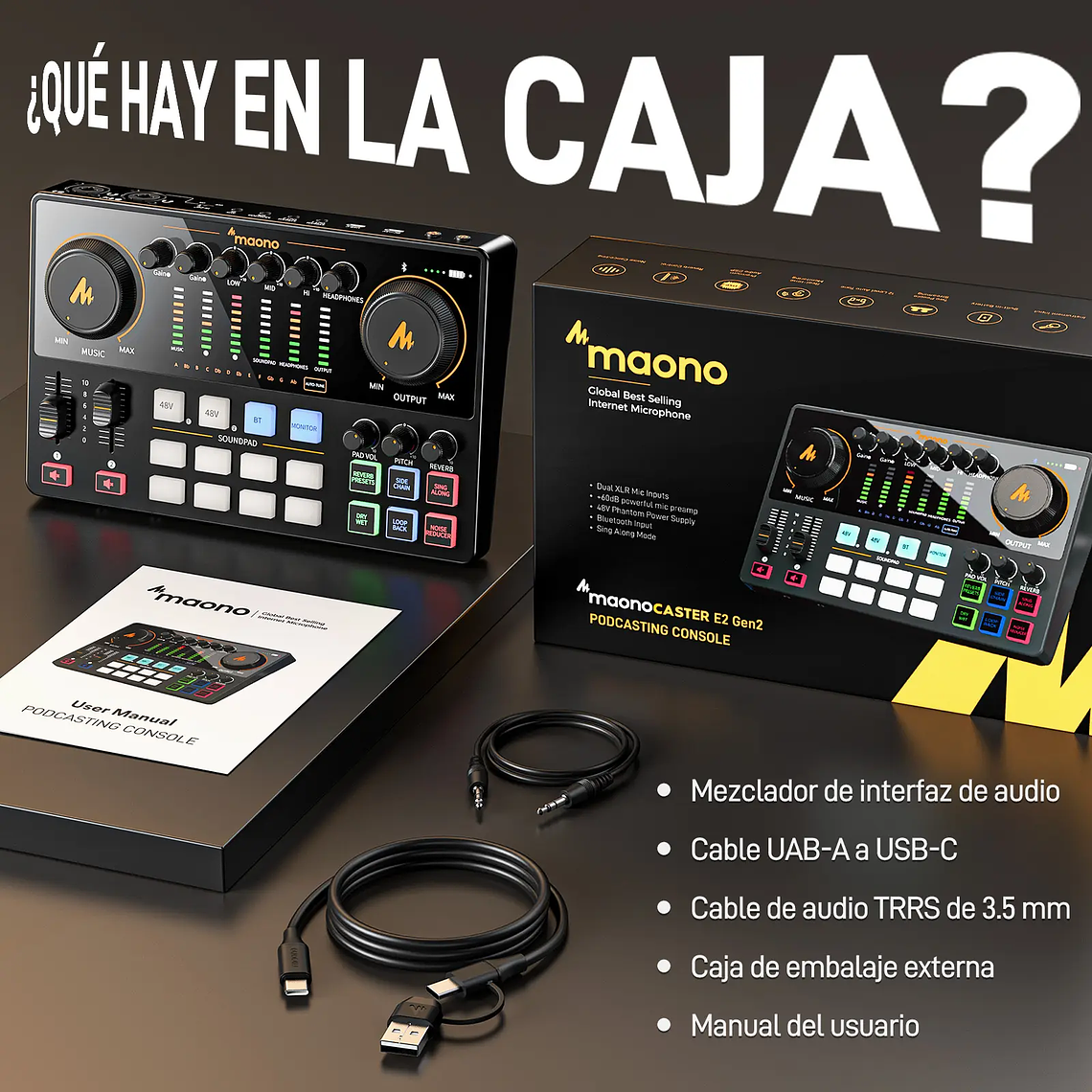 Maono Interface de Audio USB AME2 II - 2 Canales XLR 5