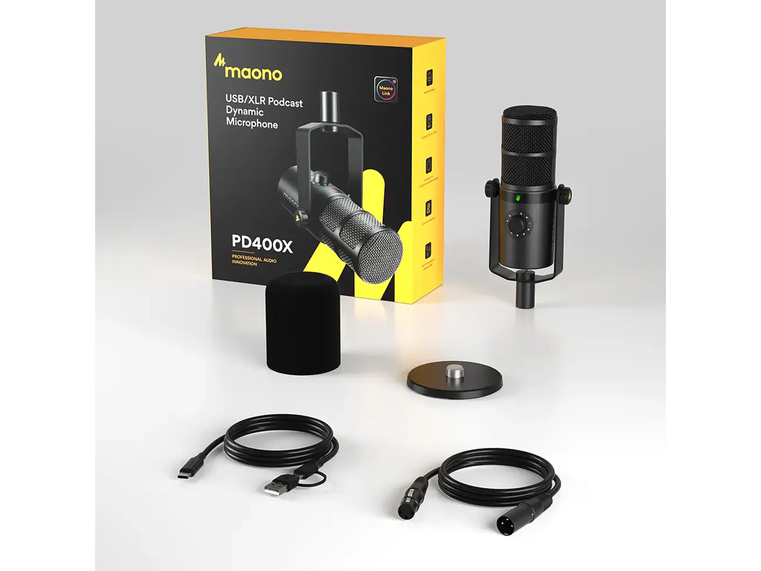 Maono Microfono Dinamico Profesional PD400X XLR USB para PODCASTERS 5