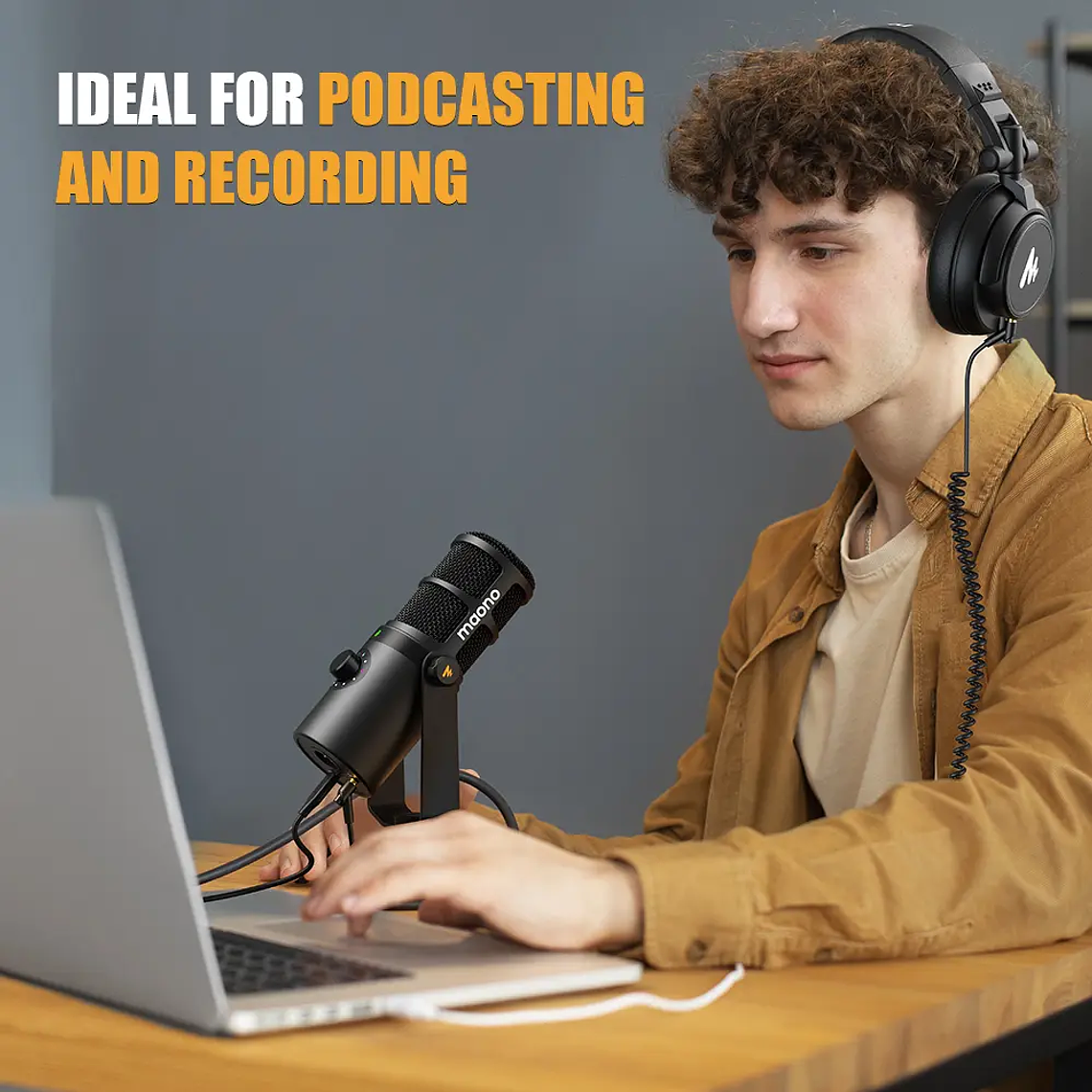 Maono Microfono Dinamico Profesional PD400X XLR USB para PODCASTERS 8