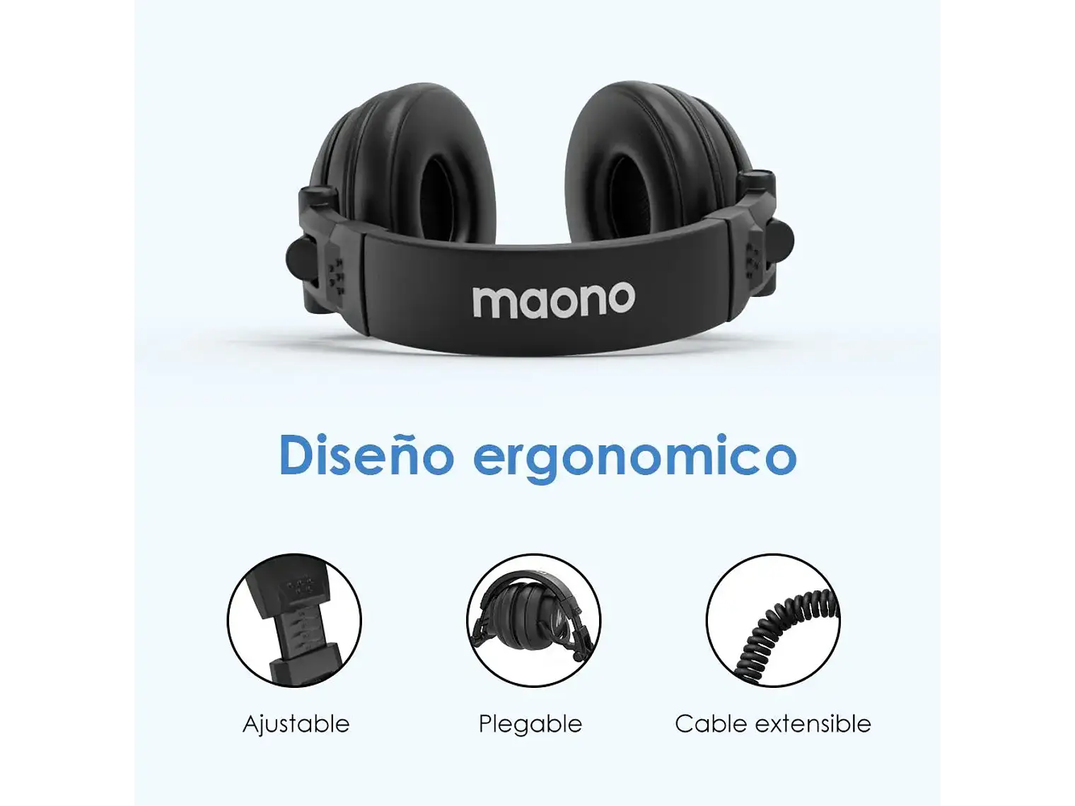 Maono Audífonos cerrado respuesta plana AU-MH601 11