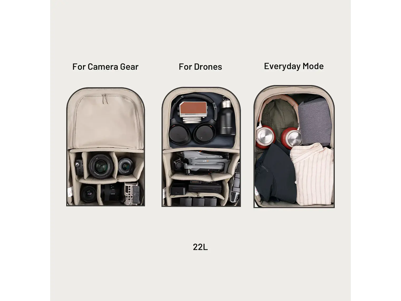 PGYTECH Mochila OneGo Lite 22L - Forest 5