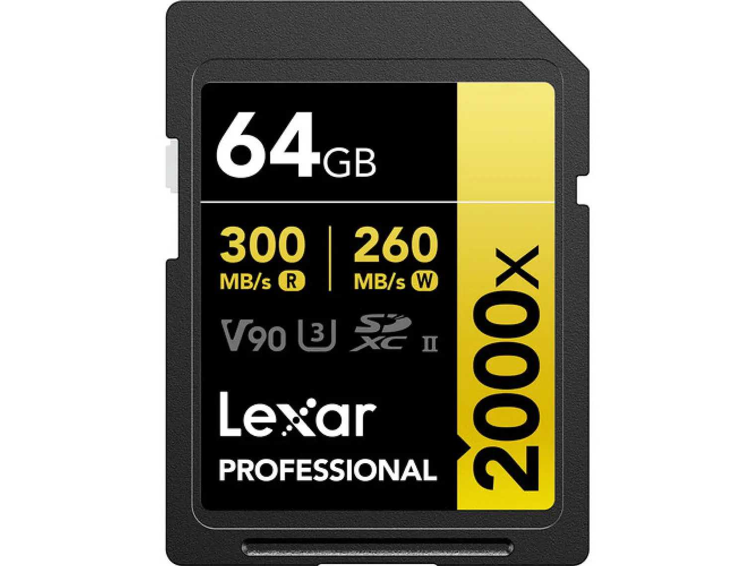 LEXAR Memoria 64GB 2000x SDXC UHS-II 300/260 V90 8K GOLD 1