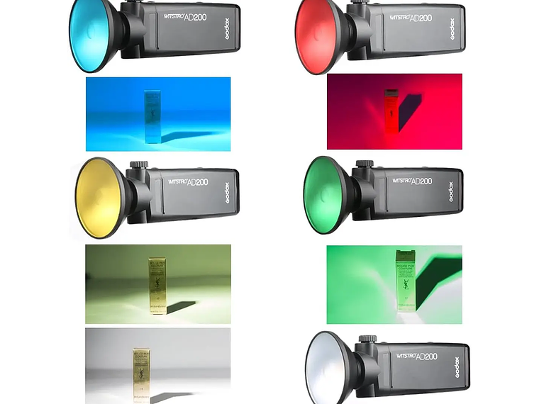 Mini Reflector Godox con Filtros de Colores - para AD200 4