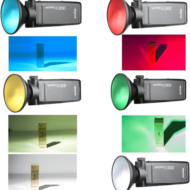 Mini Reflector Godox con Filtros de Colores - para AD200 4
