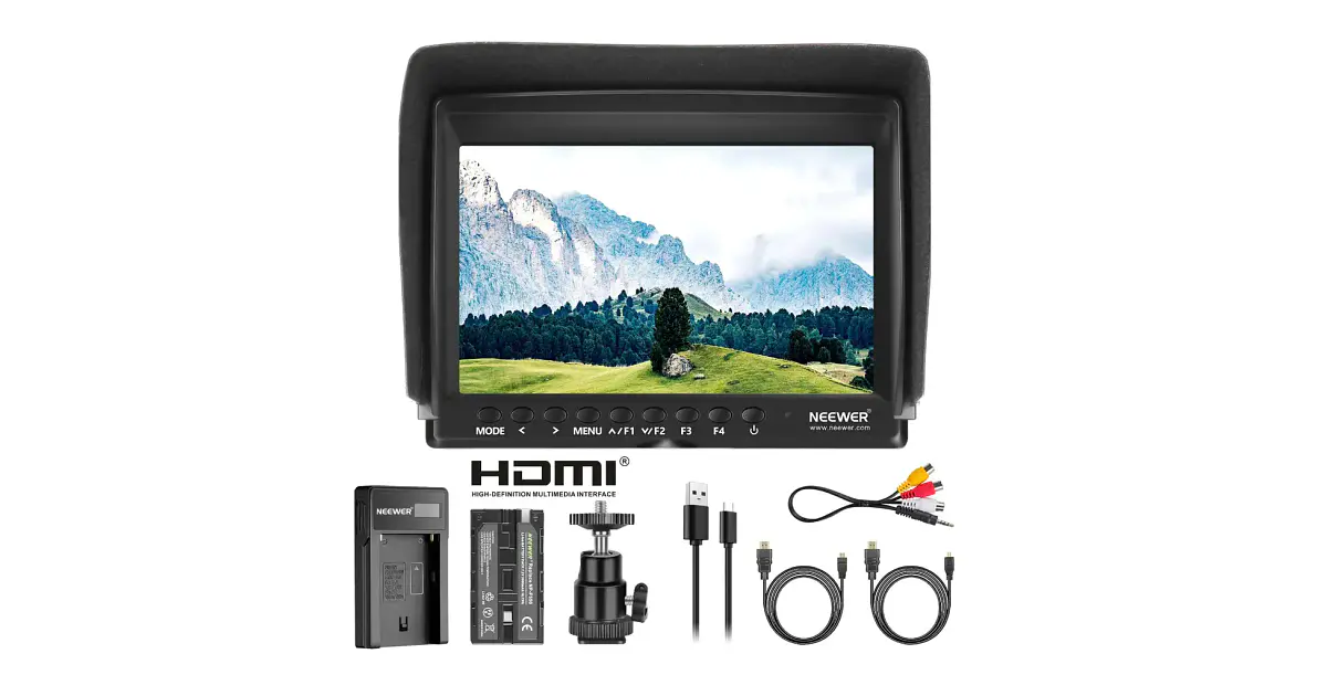 Neewer Monitor Neewer F100 7 pulgadas con Bateria y estuche