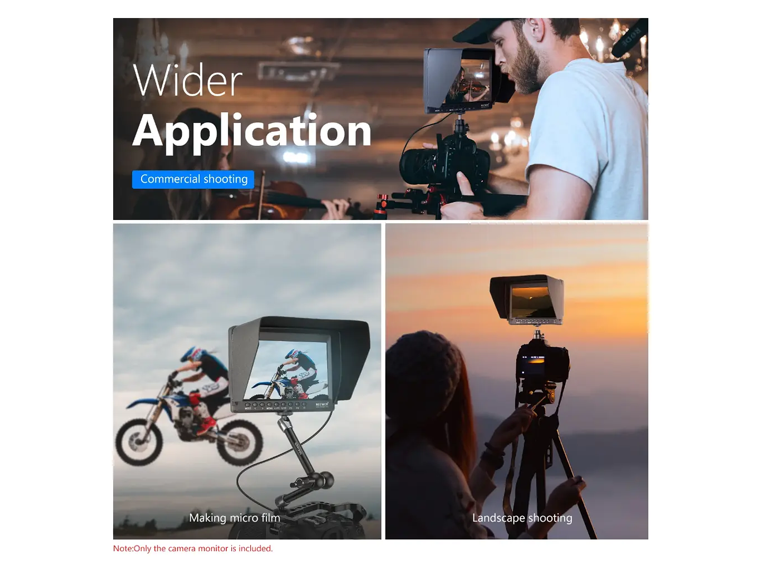 Neewer Monitor Neewer F100  7 pulgadas con Bateria y estuche 7
