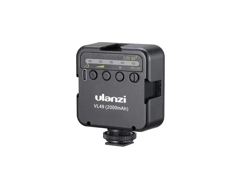 Ulanzi VL49 Mini lámpara led con batería recargable y soporte de accesorios 3