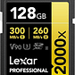 Lexar Tarjeta SD profesional de 128 GB 2000x V90 Full HD 8K - Miniatura 1