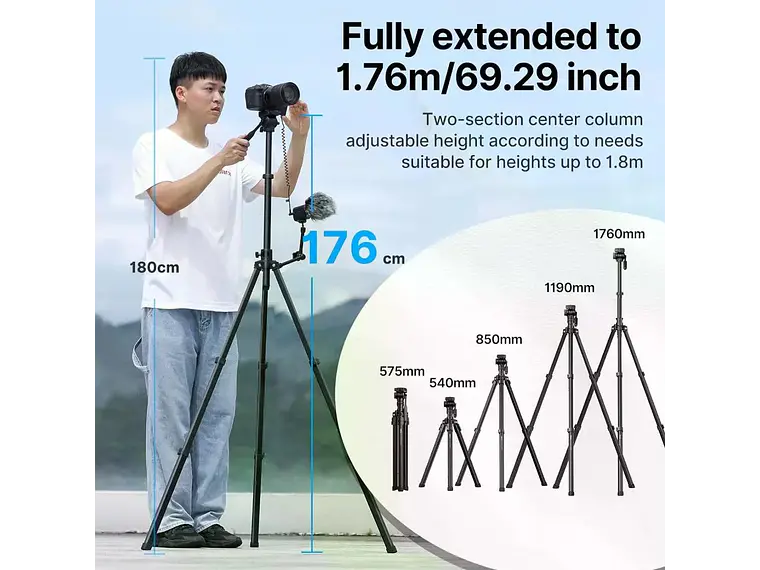 Ulanzi MT-65 Trípode Video Horizontal y Vertical 3