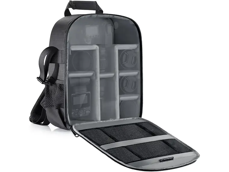 Mochila Neewer para Cámara 11L Negra con Interior Gris 1