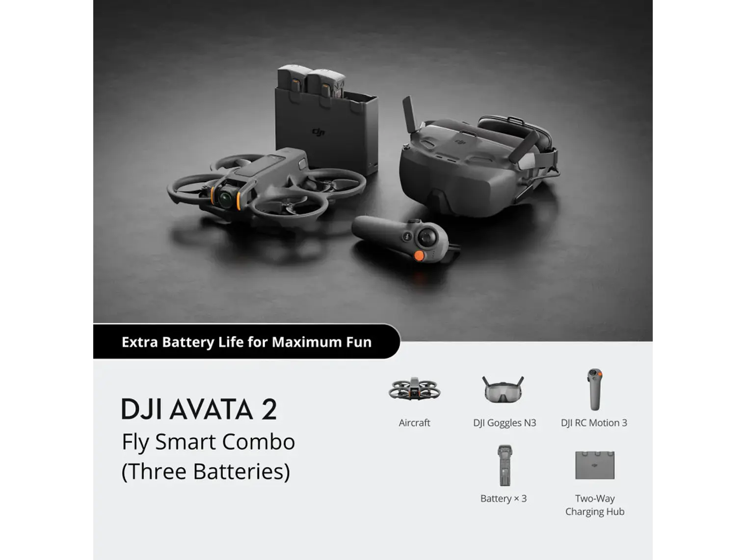 DJI Avata 2 Fly Smart Combo（Three Batteries 1