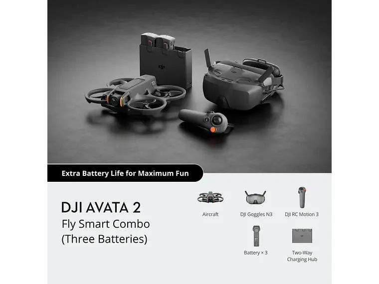 DJI Avata 2 Fly Smart Combo（Three Batteries 1