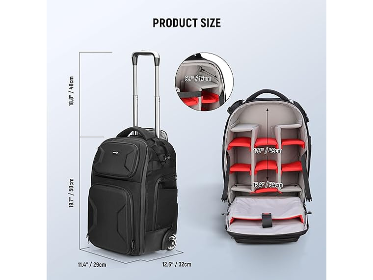 Bolso Trolley Convertible Neewer PB027 para Cámara 7