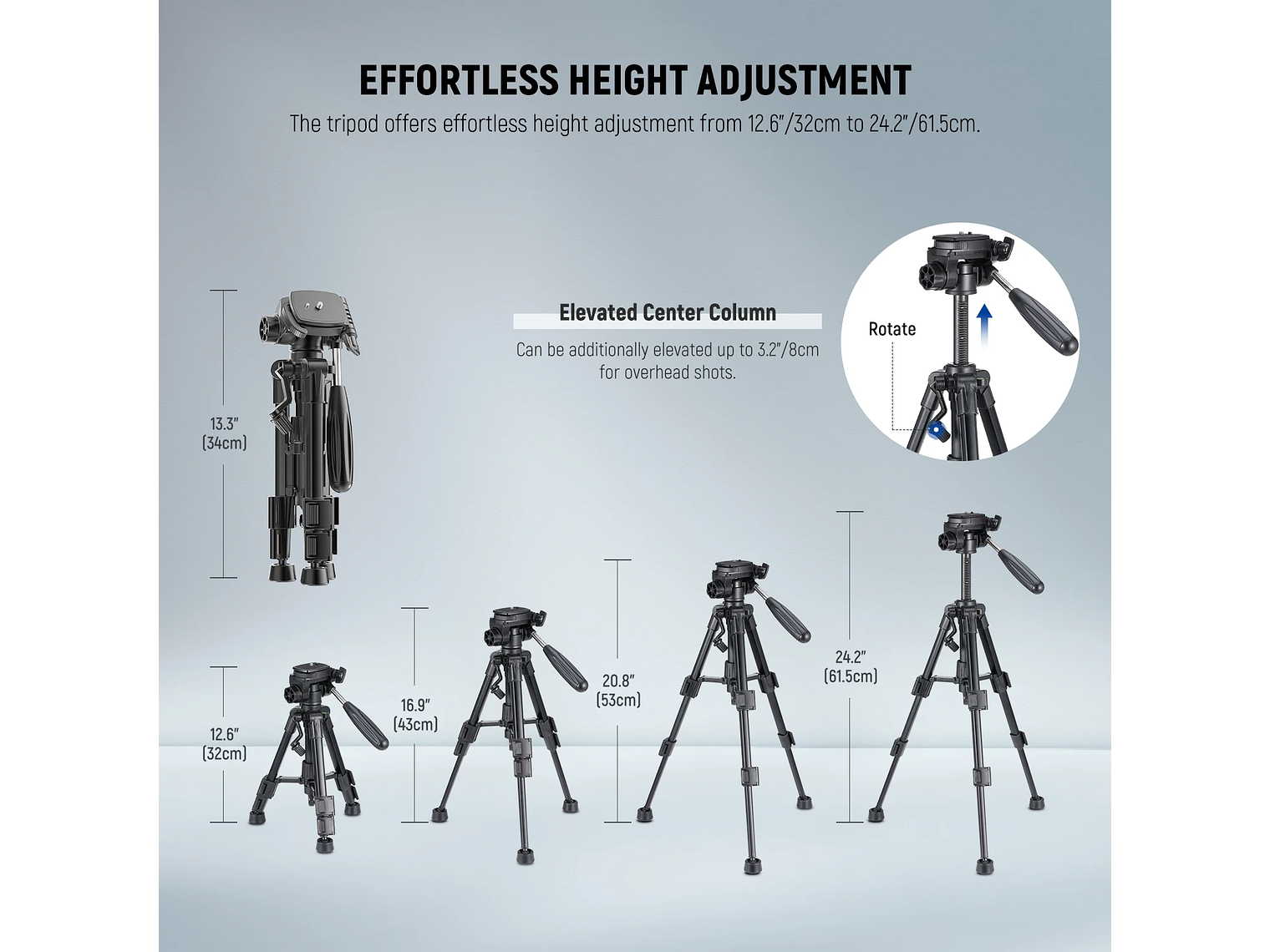 Trípode Escritorio Neewer Basics TP02 para Cámara 3