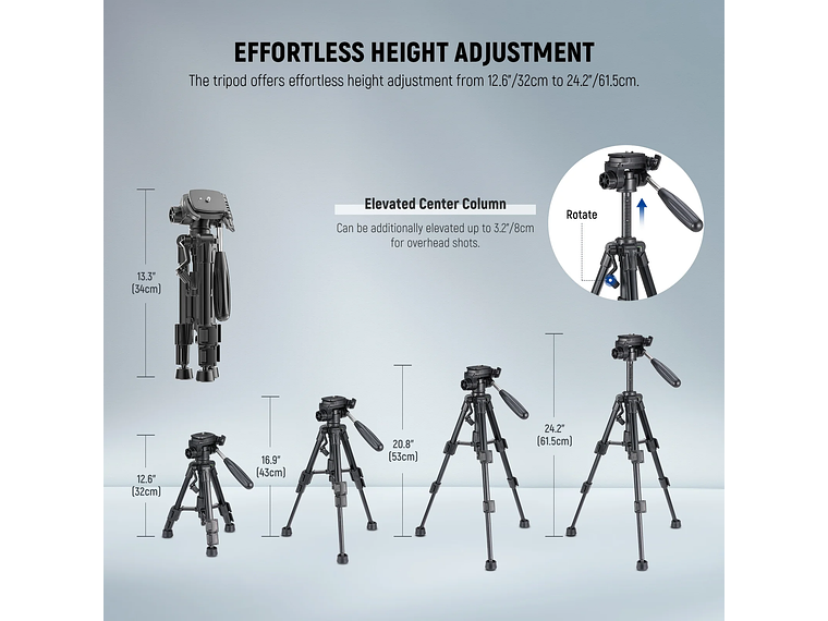 Trípode Escritorio Neewer Basics TP02 para Cámara 3