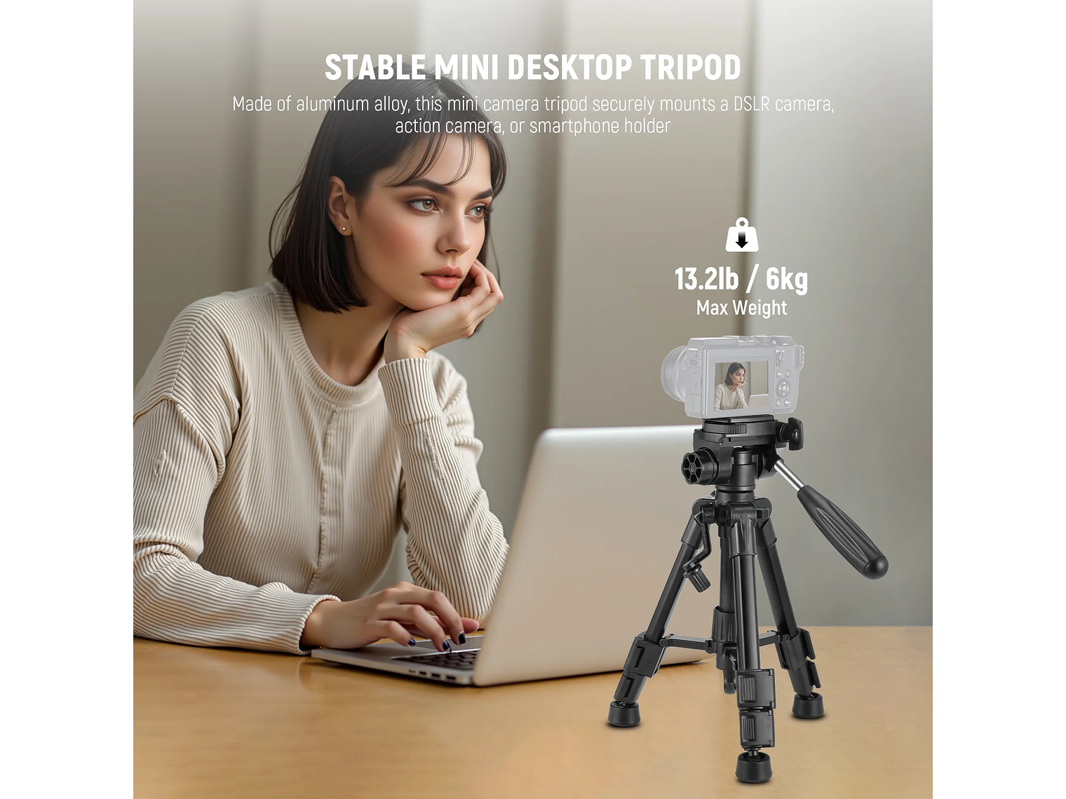 Trípode Escritorio Neewer Basics TP02 para Cámara 5