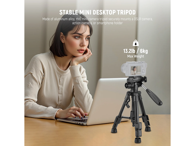 Trípode Escritorio Neewer Basics TP02 para Cámara 5