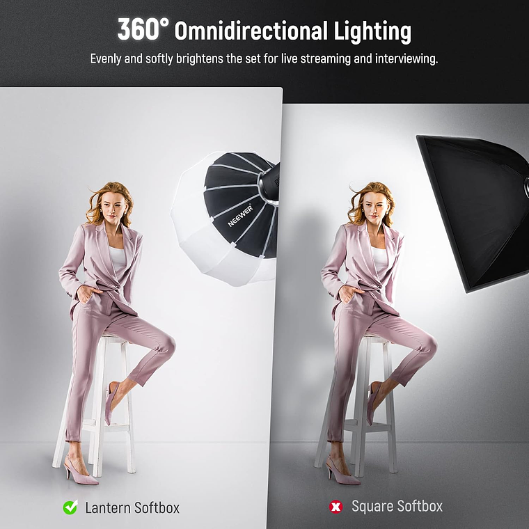 Softbox Linterna Neewer NS65L 65 cm con Montura Bowens 3