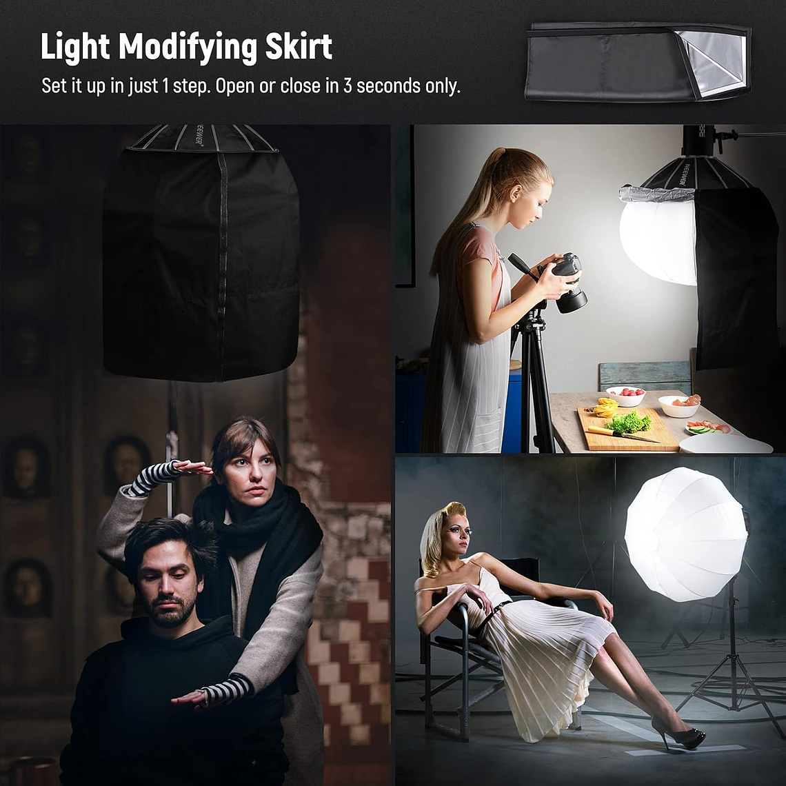 Softbox Linterna Neewer NS65L 65 cm con Montura Bowens 5