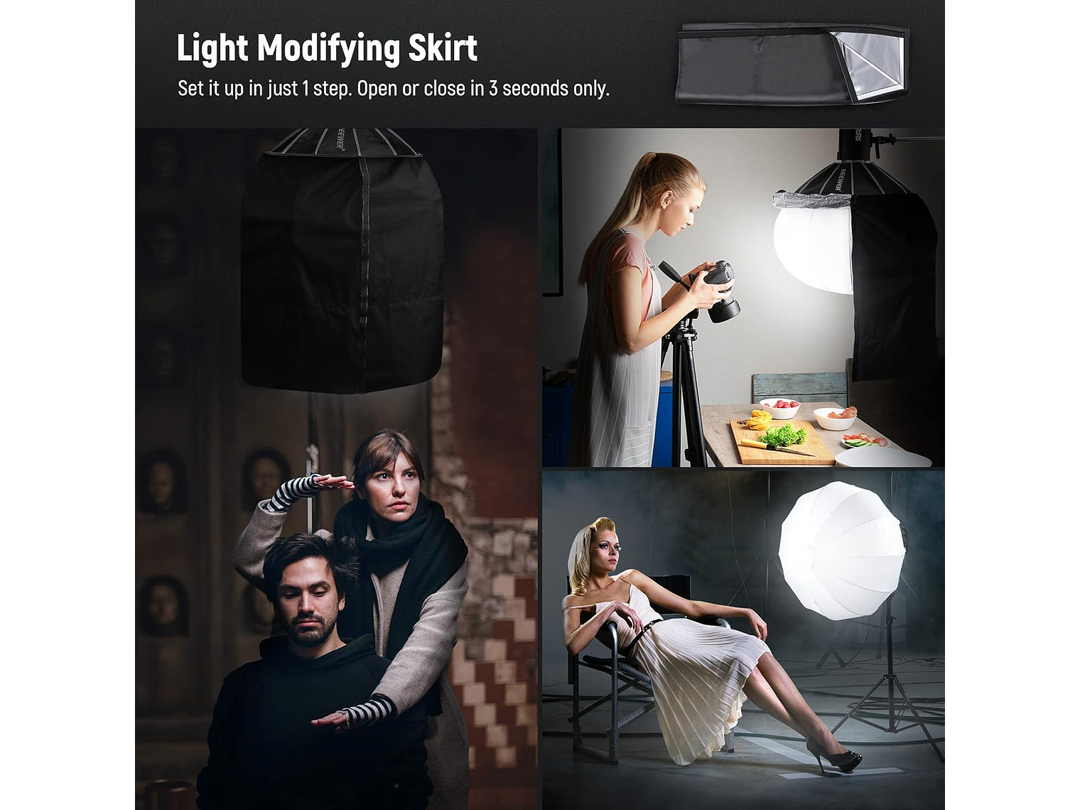 Softbox Linterna Neewer NS65L 65 cm con Montura Bowens 5