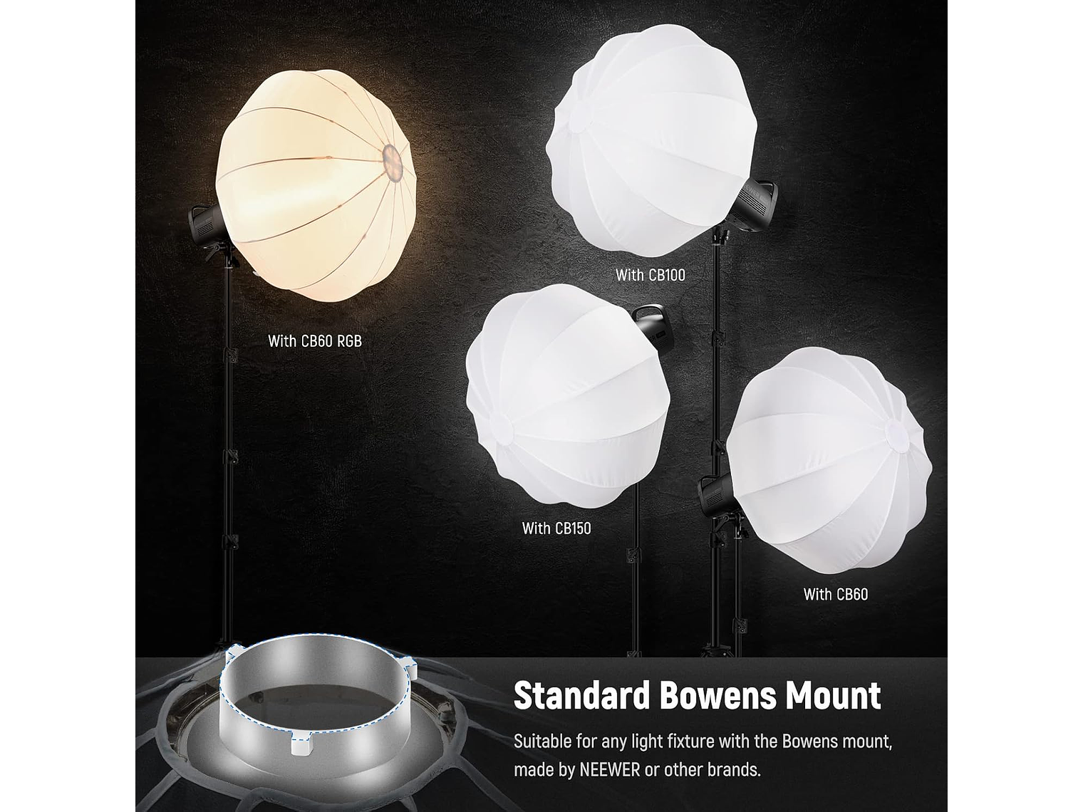 Softbox Linterna Neewer NS65L 65 cm con Montura Bowens 6