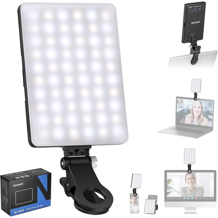 Luz LED Neewer NL-60AI con Clip para Videollamadas 1