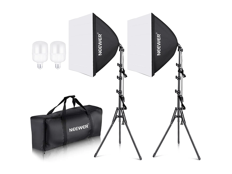 Kit Iluminación LED Neewer NW48 II 2.4G con Softbox 1