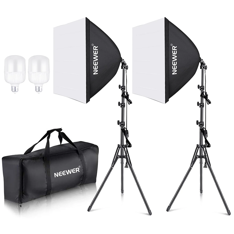 Kit Iluminación LED Neewer NW48 II 2.4G con Softbox 1