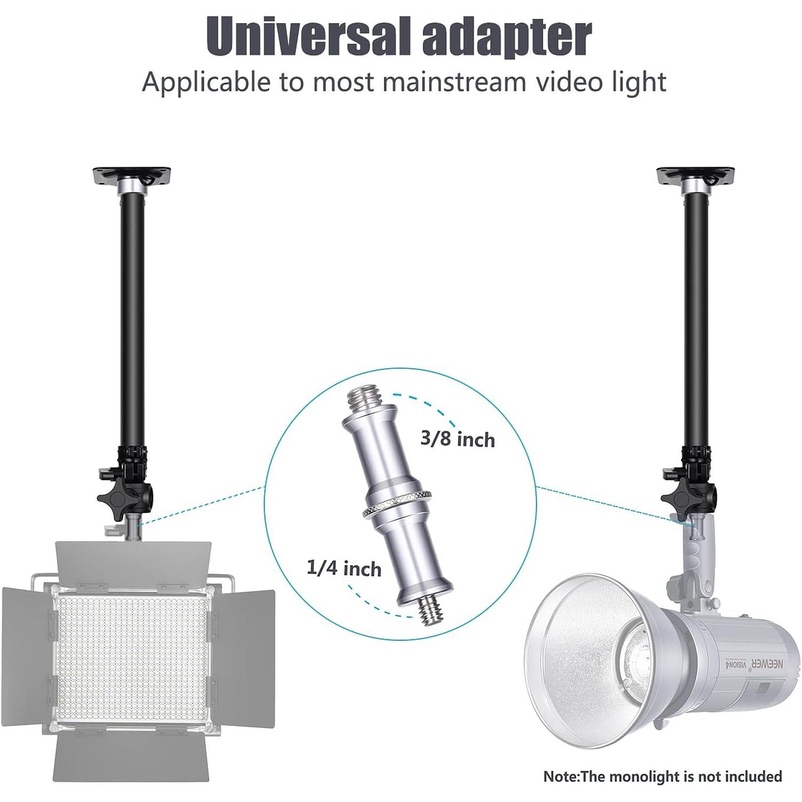 Soporte de luces para pared o techo extensible Neewet ST-WM60 2